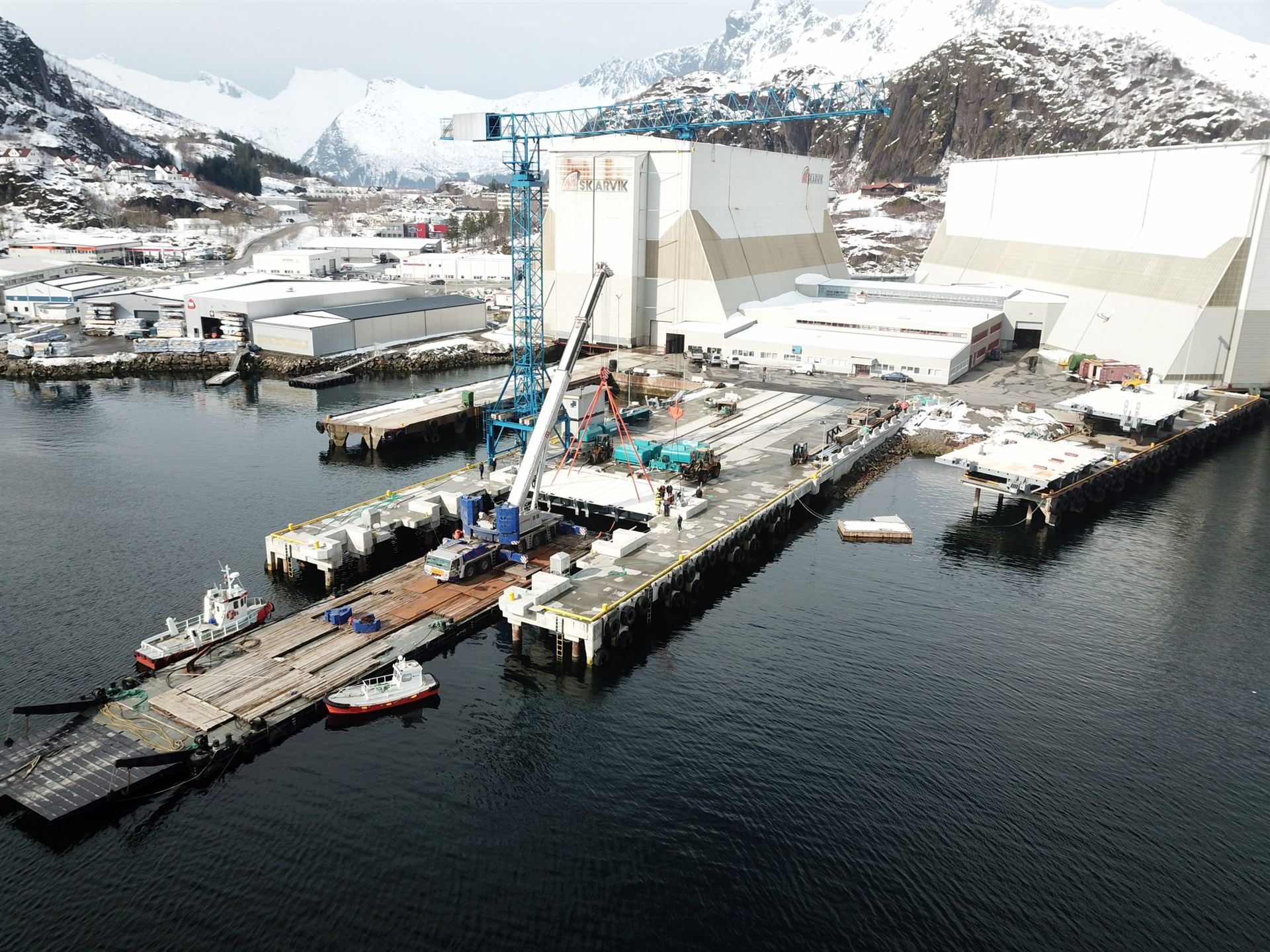 Skarviks anlegg i Osan, Svolvær, sett fra luften